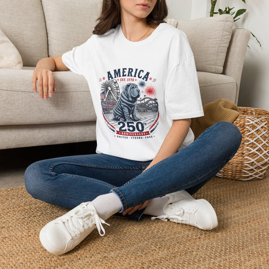 Patriotic Sharpei Unisex Softstyle T-Shirt