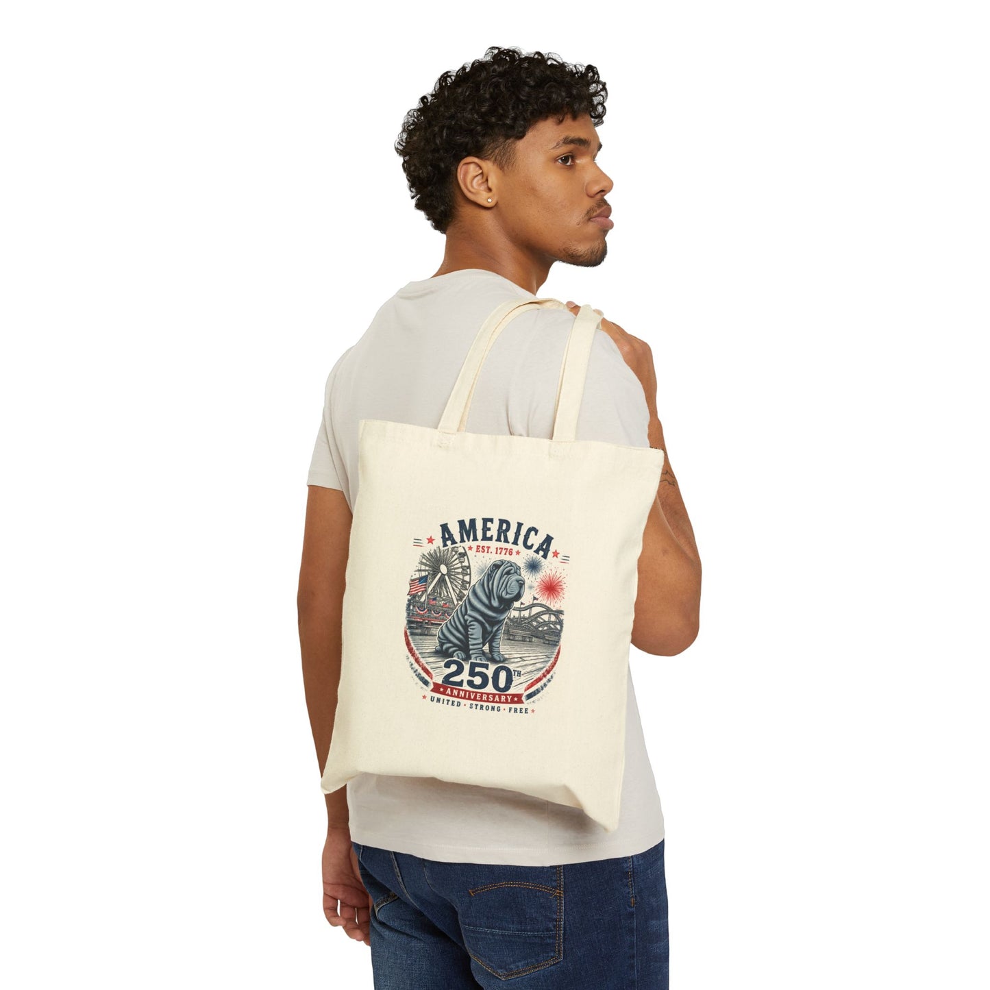 Sharpei Cotton Canvas Tote Bag