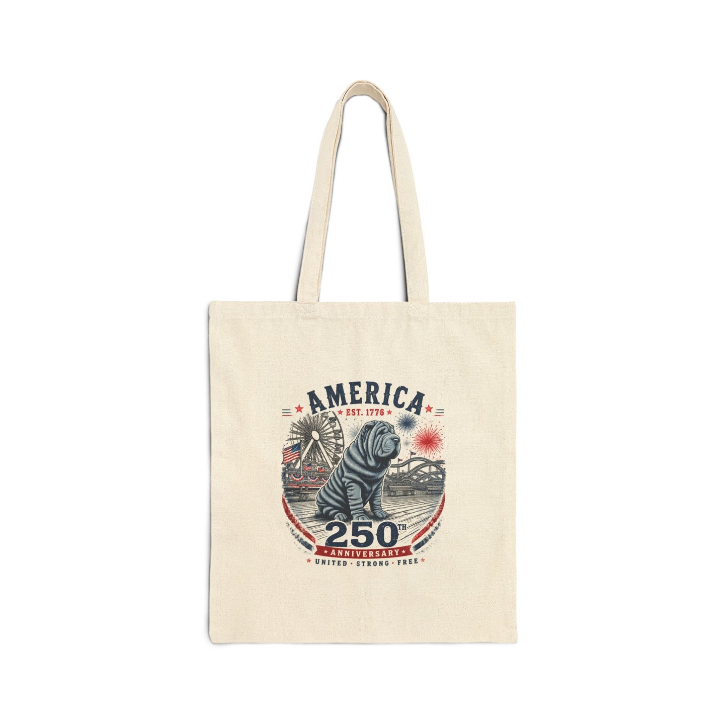 Sharpei Cotton Canvas Tote Bag
