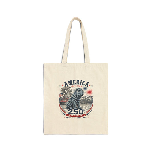 Sharpei Cotton Canvas Tote Bag