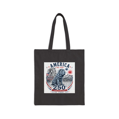 Sharpei Cotton Canvas Tote Bag