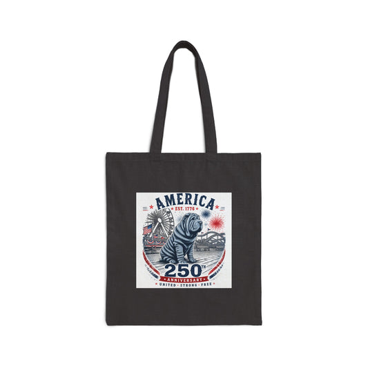 Sharpei Cotton Canvas Tote Bag